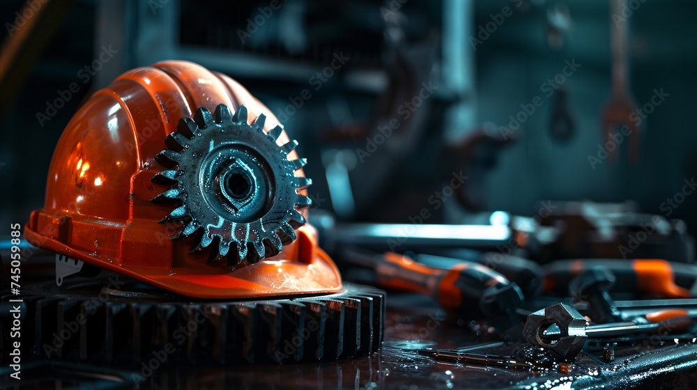 Poster wrenching out the month a glimpse into the world of tools and machinery generative ai