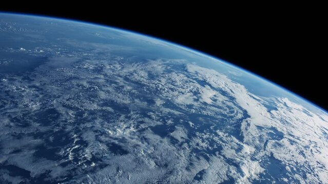 Blue planet Earth from space. Land and clouds seen from above. View from International Space Station. Public Domain images from Nasa	
