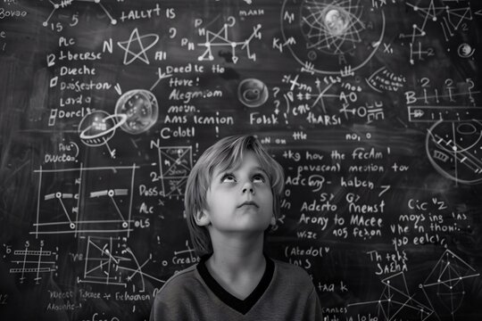 The Science of Cool A Boy's Eyes on the Chalkboard of Life Generative AI