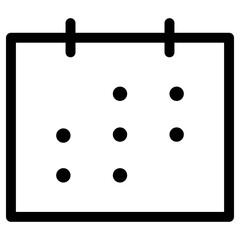 calendar icon, simple vector design
