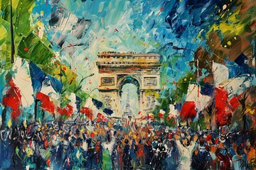 Parisian Pride A Colorful Celebration of the Eiffel Tower Generative AI