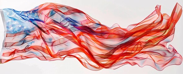 Colorful Flag Waving in the Wind A Celebration of Diversity and Freedom Generative AI - obrazy, fototapety, plakaty