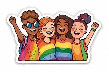 LGBTQ Pride teamwork. Rainbow pale cerulean colorful movement diversity Flag. Gradient motley colored creative software LGBT rights parade festival lgbtq+ mental health diverse gender illustration
