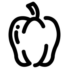 capsicum icon, simple vector design