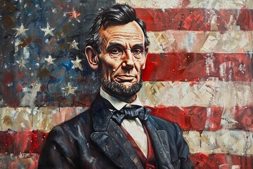 Abraham Lincoln's Legacy The 16th President's Portrait Generative AI - obrazy, fototapety, plakaty