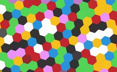 Abstract colorful background with pentagon pattern - obrazy, fototapety, plakaty