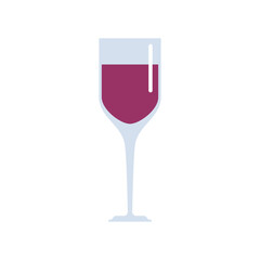 Glass of red wine icon sign isolated. Glass of alcohol