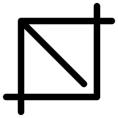 crop icon, simple vector design