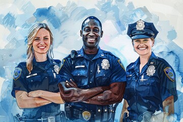 Police Smile for the Camera A Positive Portrayal of Law Enforcement Generative AI