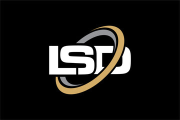 LSD creative letter logo design vector icon illustration	