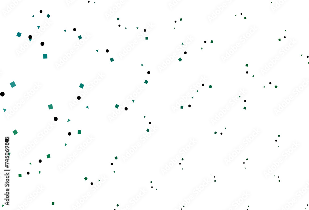 Poster light blue, green vector pattern in polygonal style with circles.