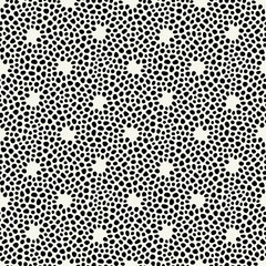 Vector seamless pattern. Abstract dotted texture. Monochrome warped surface. Creative spotty background. Monochrome scattered dots. Can be used as swatch for illustrator.