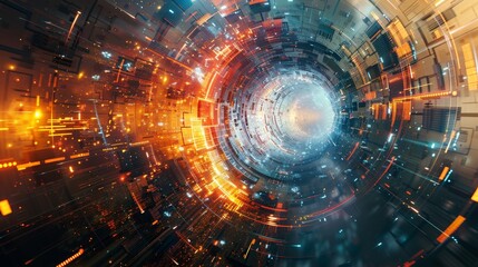 Convey the excitement of technological innovation, where breakthroughs inspire awe and reshape our future