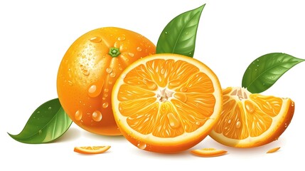 Vibrant Orange Design: Digital Illustration Isolated on White