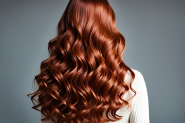 Fototapeta premium back view of a woman with beautiful healthy shiny hair