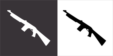 Illustration vector graphics of gun icon. - obrazy, fototapety, plakaty
