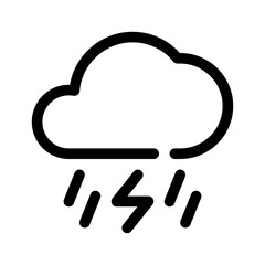 thunderstorm line icon