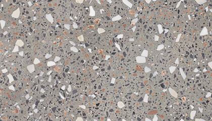Terrazzo marble texture, mosaic stone texture and porcelain tile design with seamless pattern