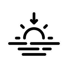 sunset line icon