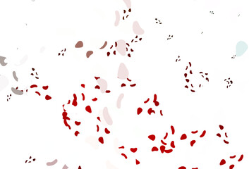 Obraz premium Light green, red vector background with abstract forms.