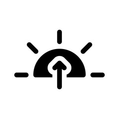 sunrise glyph icon