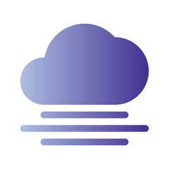cloud flat gradient icon