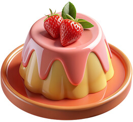 strawberry pudding