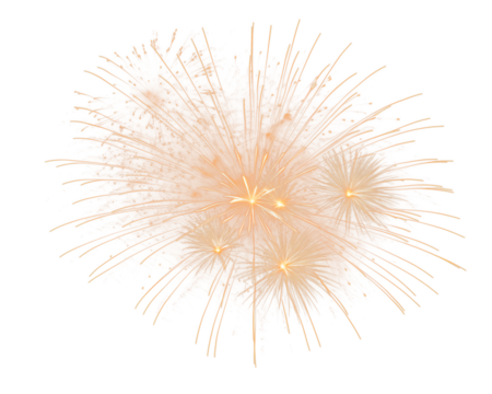 festive fireworks on an isolated transparent background. Fireworks png, salute, explosion png
