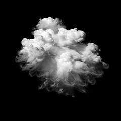 A white cloud drifts in the sky against a dark background