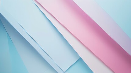 Obraz premium Abstract geometric background of pink and blue paper sheets. 3D render