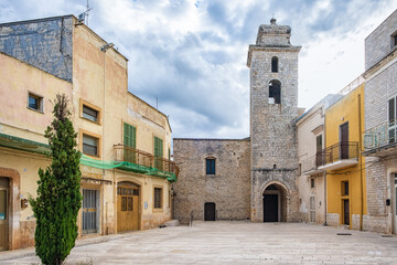 Fototapeta na wymiar Santa Maria la Veterana church (XI century) in the Bitetto town, Bari province, Puglia region, southern Italy, Europe