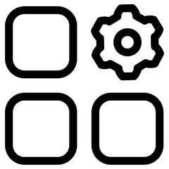 manage icon, simple vector design