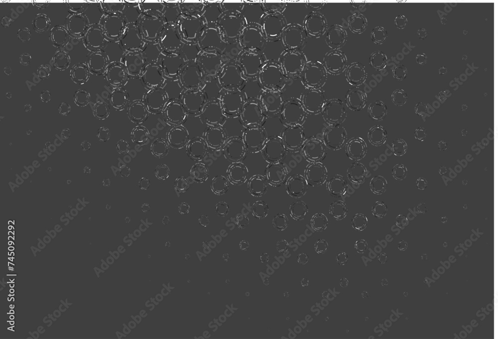Poster light silver, gray vector layout with circle shapes.
