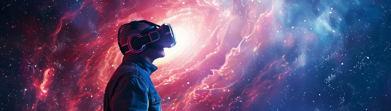 Dive into the singularity of a black hole in VR experiencing the fabric of cosmos and dark matter mysteries