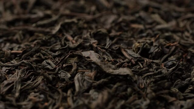 Sprinkle dried black tea leaves, slider shot