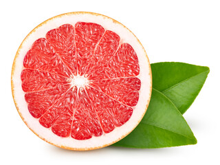 Isolated grapefruit with leaf
