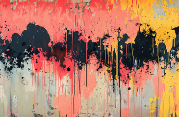 Abstract background of colorful paint painted with a broad brush