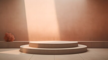 Centered podium in minimalist setup.