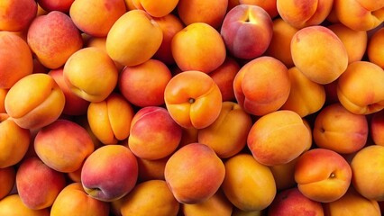 Top view of fresh apricots