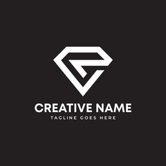 Creative Diamond shape Letter R logo design