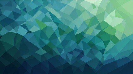 Fototapeta premium Abstract polygonal background with blue and green gradient shades 