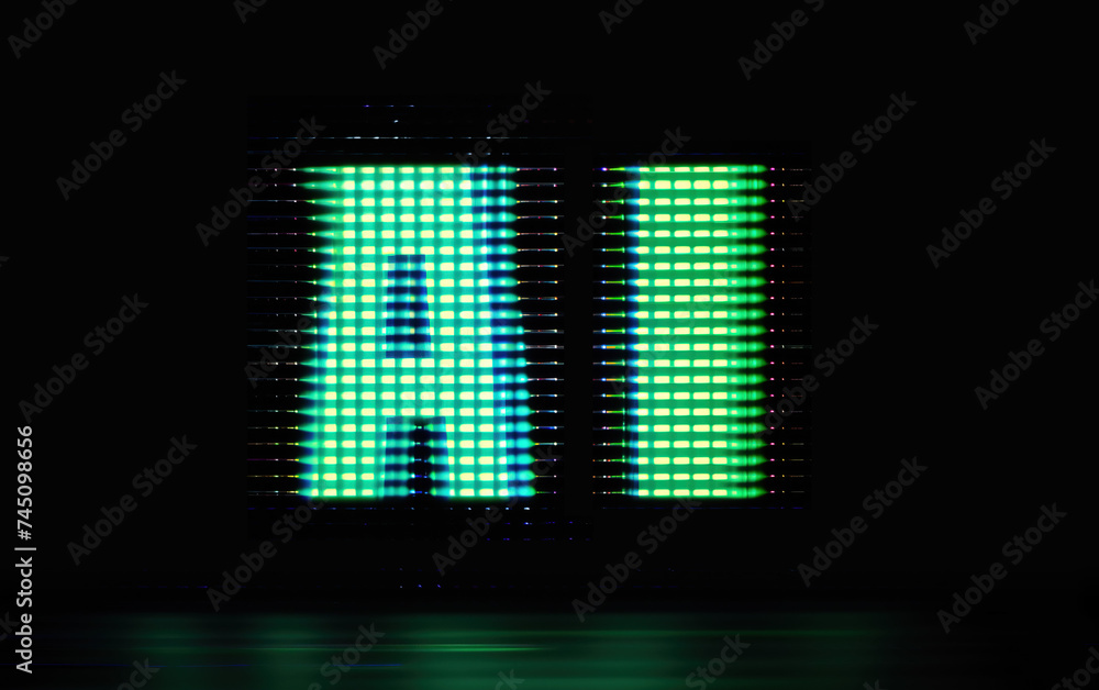 Poster artificial intelligence ai letters background,created with generative ai tecnology.