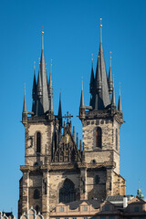   The Church of Our Lady before Týn in Prague old town.