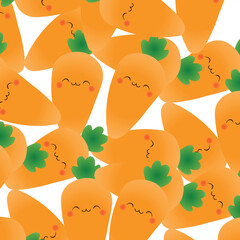 Vector seamless carrot pattern design
