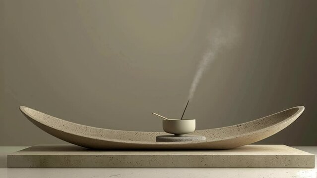 Smoking incense stick on incense holder