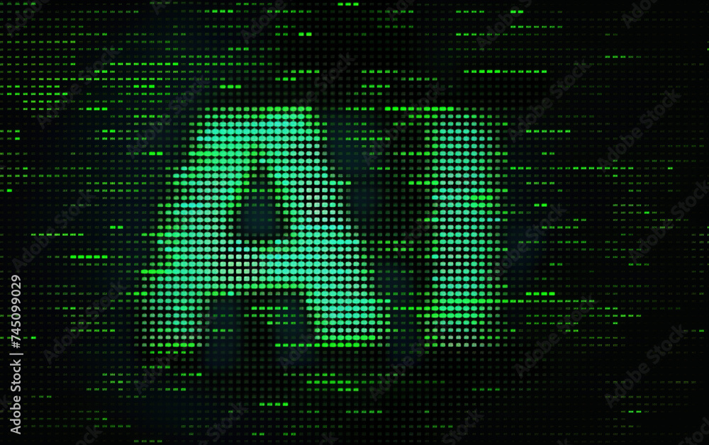 Poster artificial intelligence ai letters background,created with generative ai tecnology.