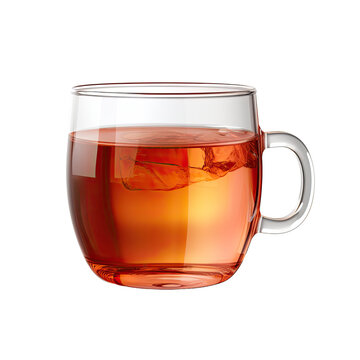 Delicious Cup of Glass Tea Isolated on Transparent Background