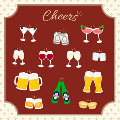 Cheers with different kind of wine