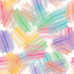 Multi-colored spots drawn with pencils. Seamless pattern