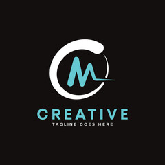 Creative Letter CM logo design